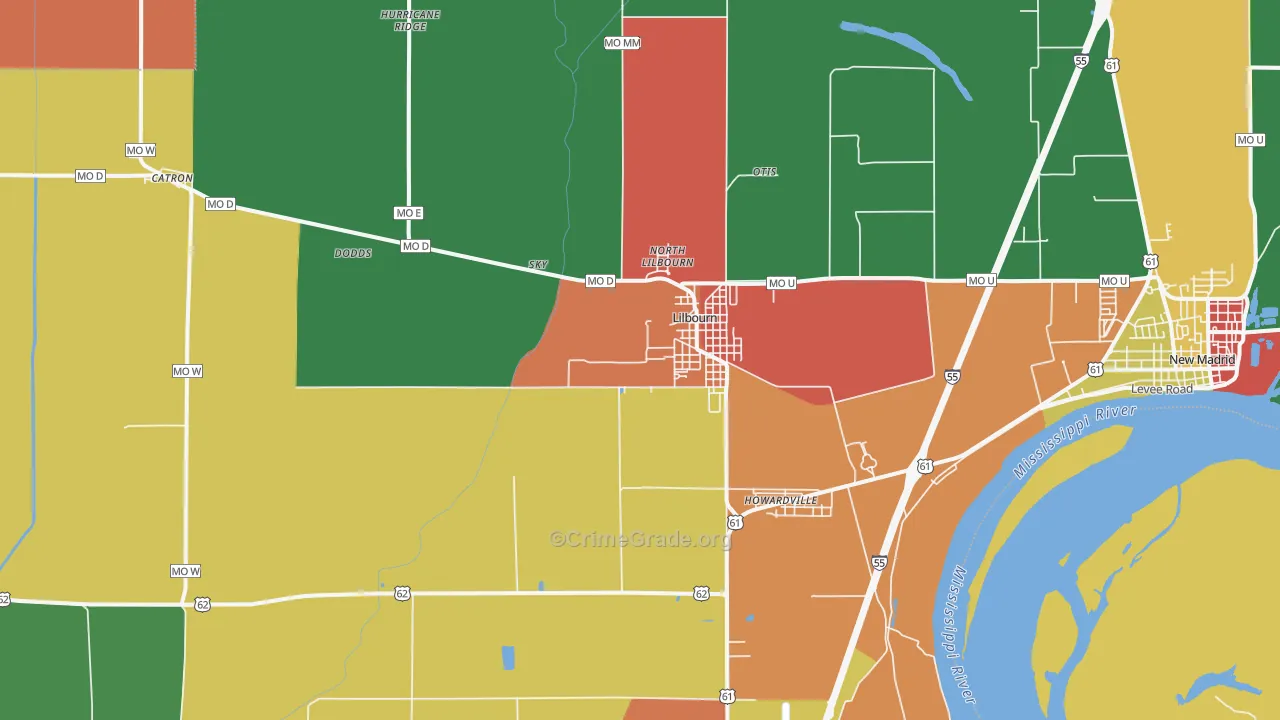 63862, MO Map of Theft Rates