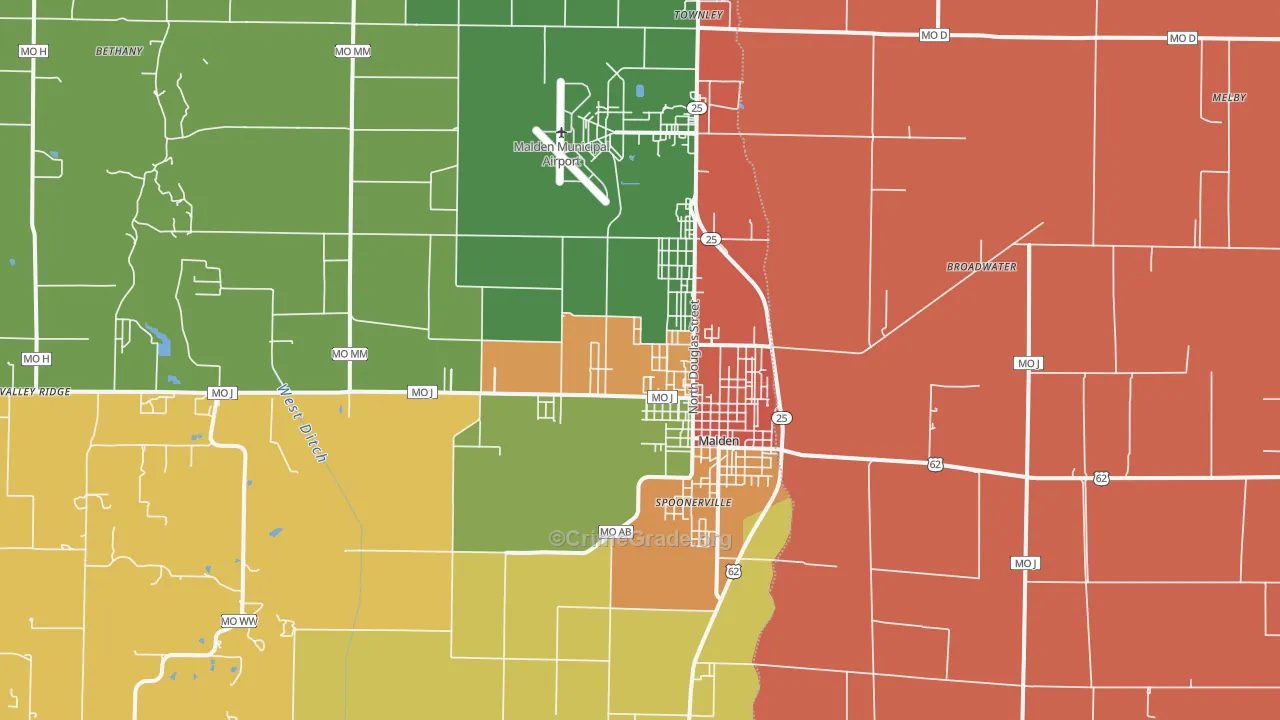 63863, MO Map of Theft Rates