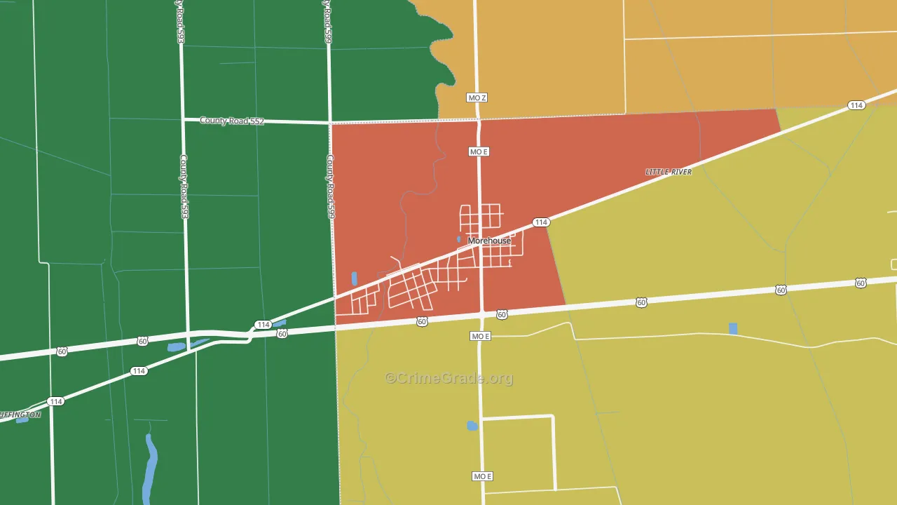 63868, MO Map of Theft Rates