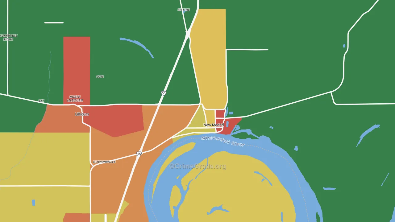63869, MO Map of Theft Rates