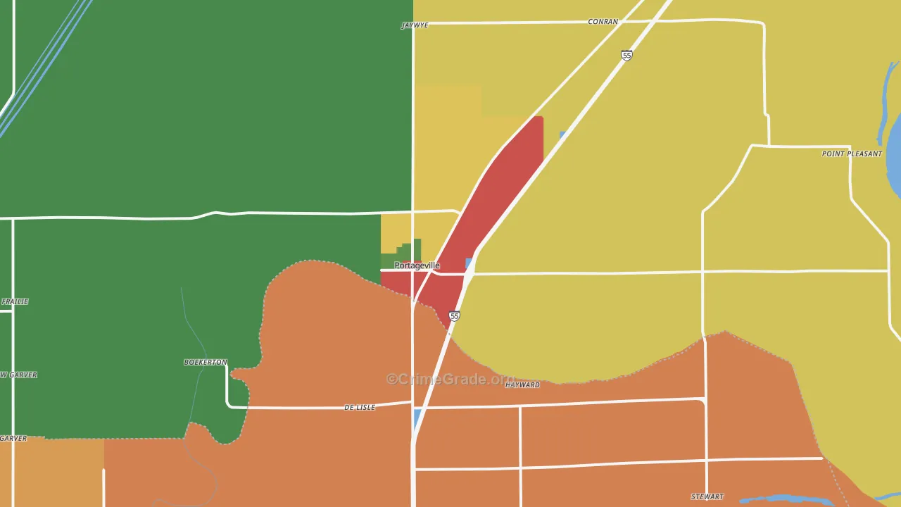 63873, MO Map of Theft Rates