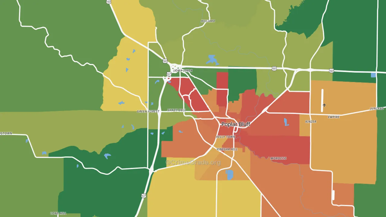 63901, MO Map of Theft Rates