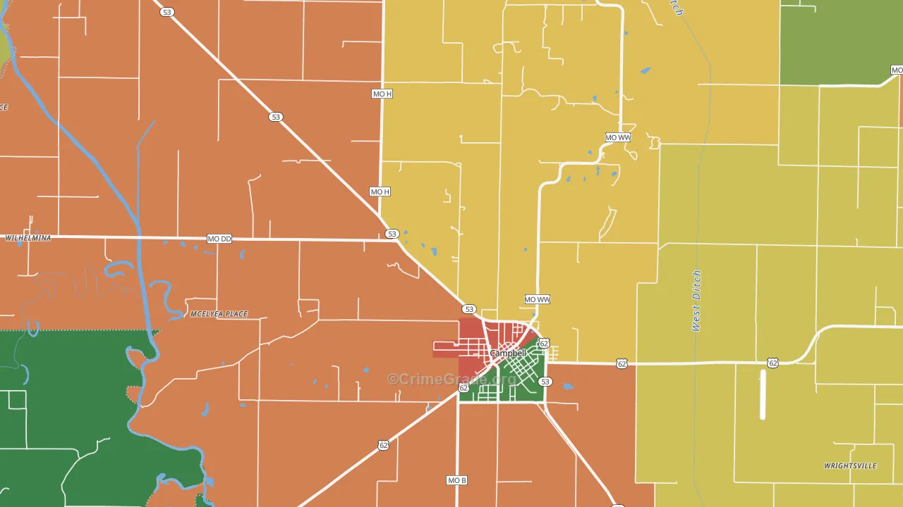 63933, MO Map of Theft Rates