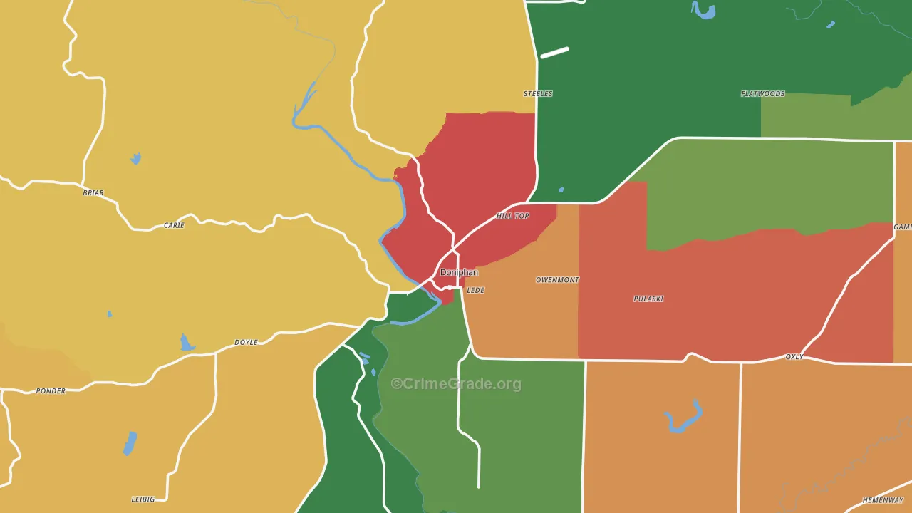 63935, MO Map of Theft Rates