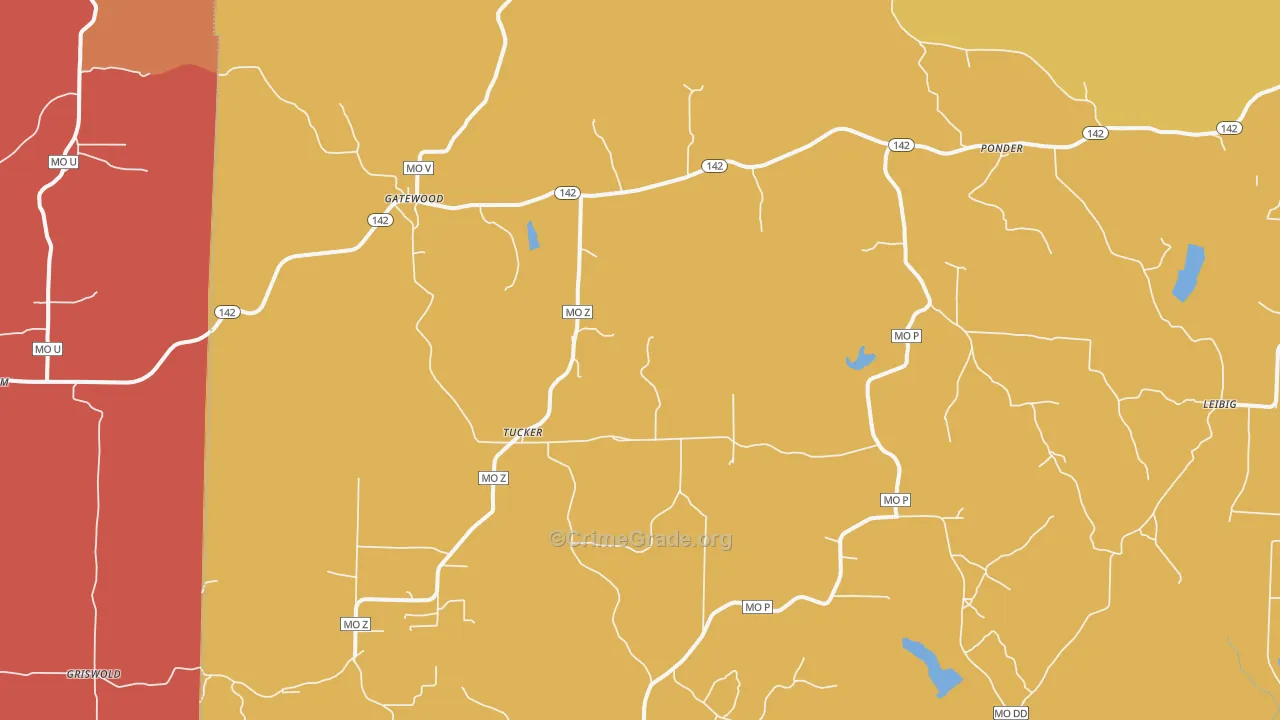 63942, MO Map of Theft Rates