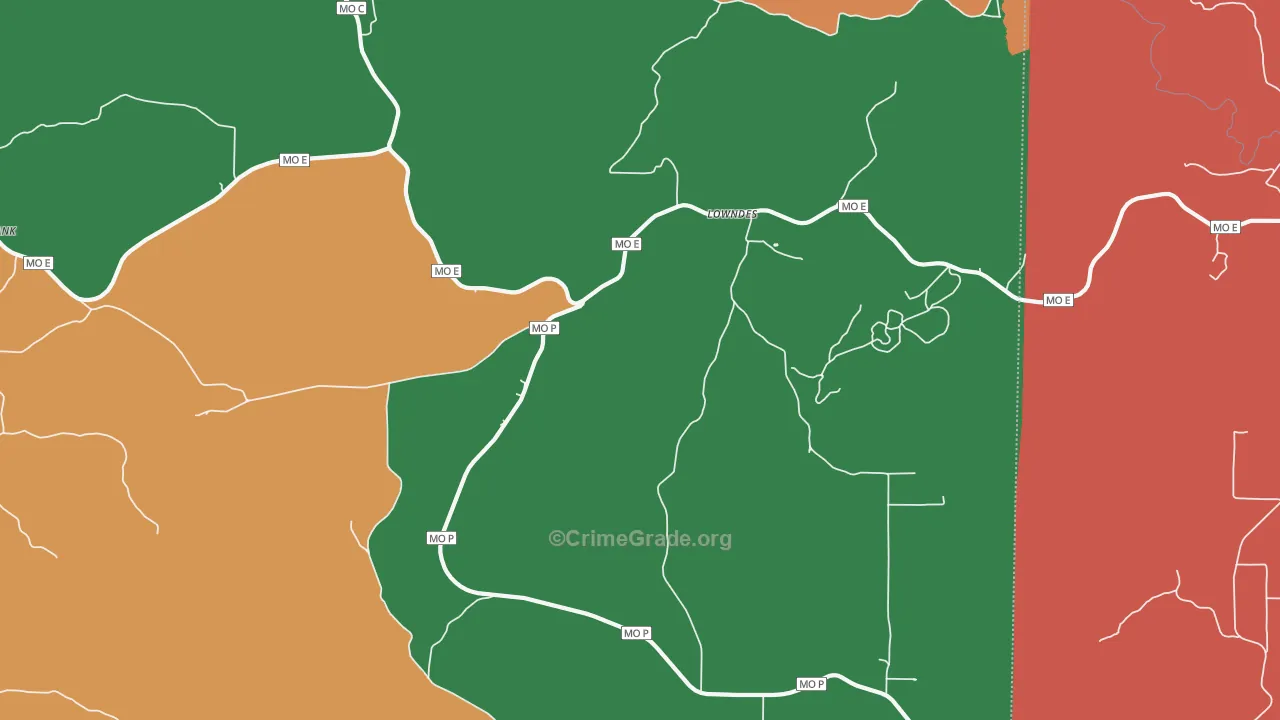 63951, MO Map of Theft Rates