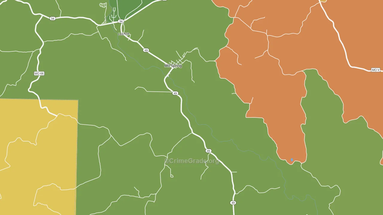 63952, MO Map of Theft Rates