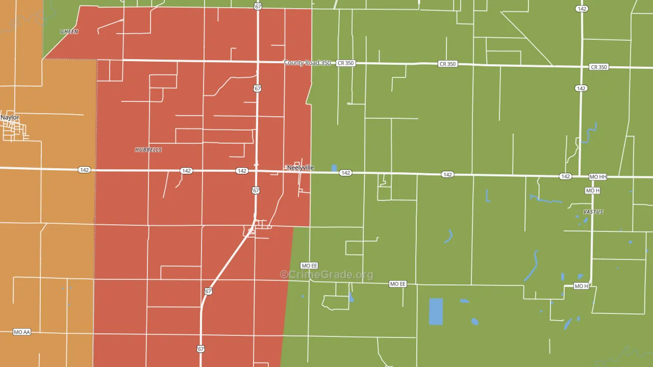 63954, MO Map of Theft Rates
