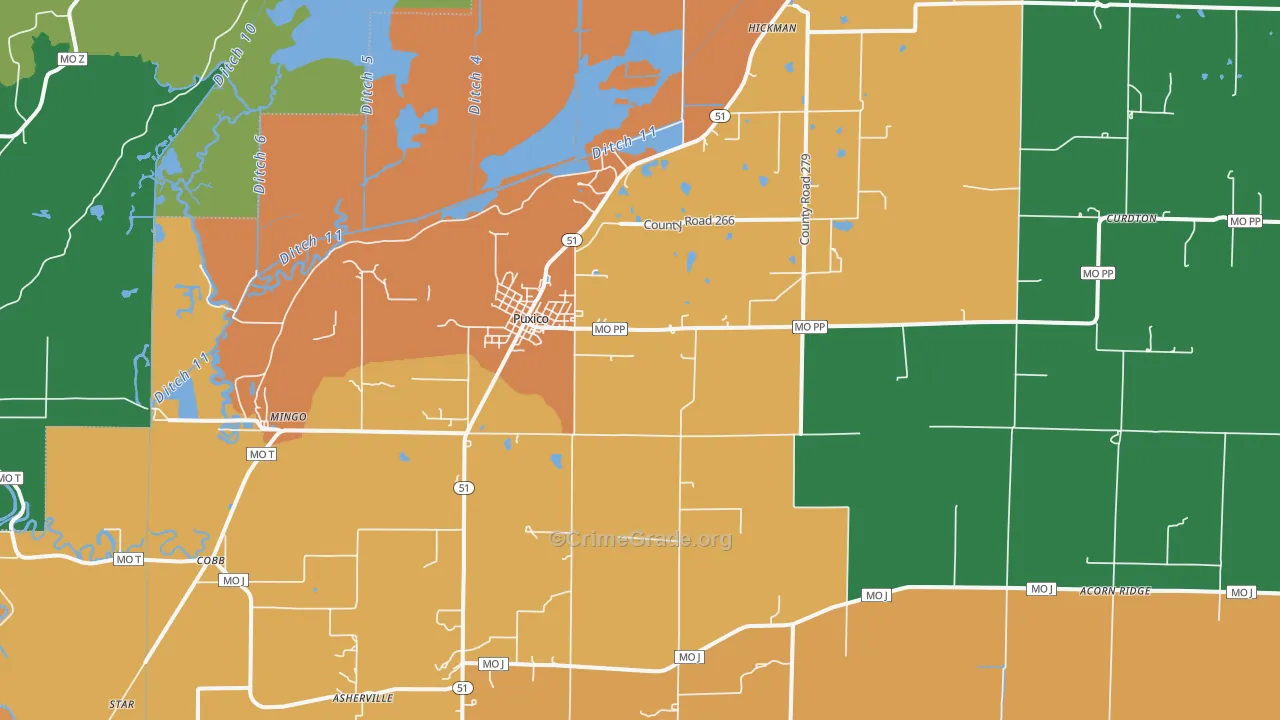 63960, MO Map of Theft Rates