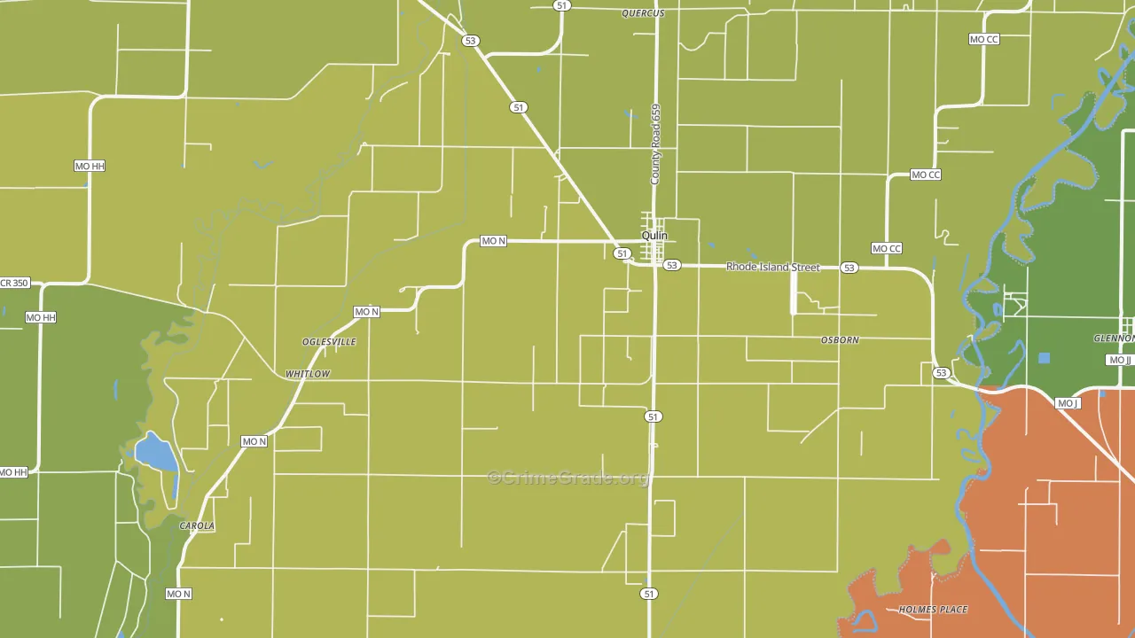 63961, MO Map of Theft Rates