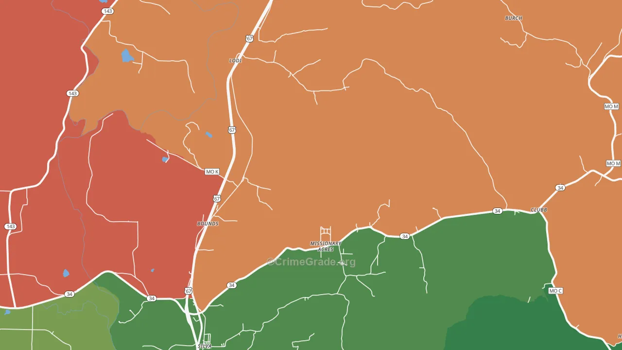 63964, MO Map of Theft Rates