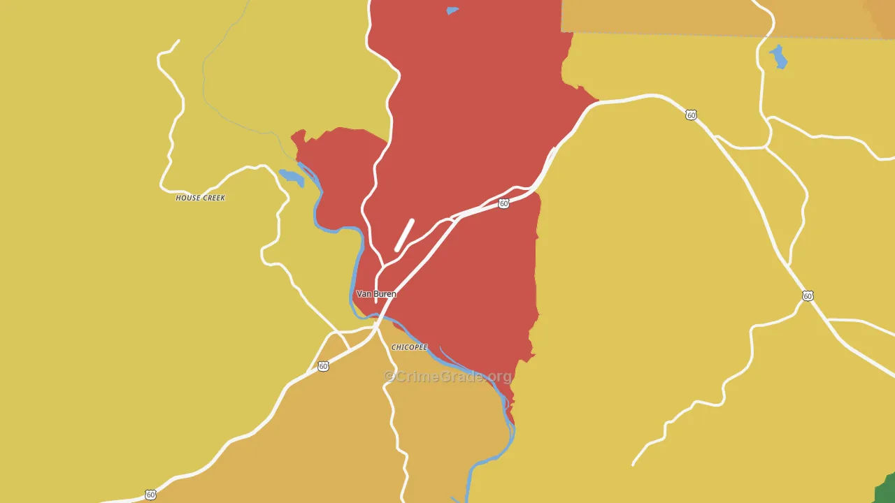 63965, MO Map of Theft Rates