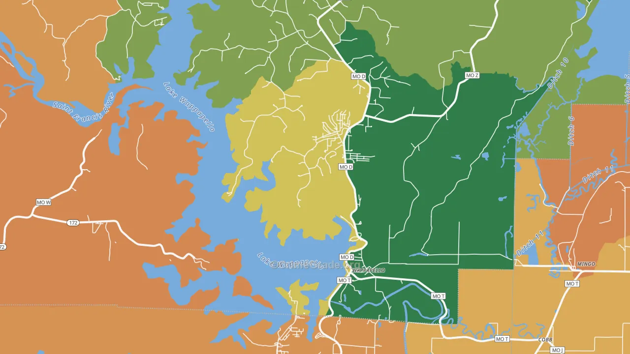63966, MO Map of Theft Rates