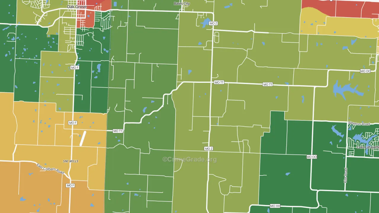 64011, MO Map of Theft Rates