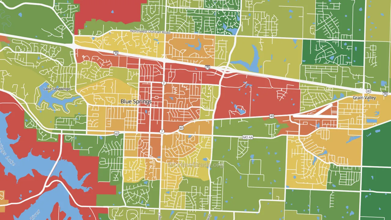 64014, MO Map of Theft Rates
