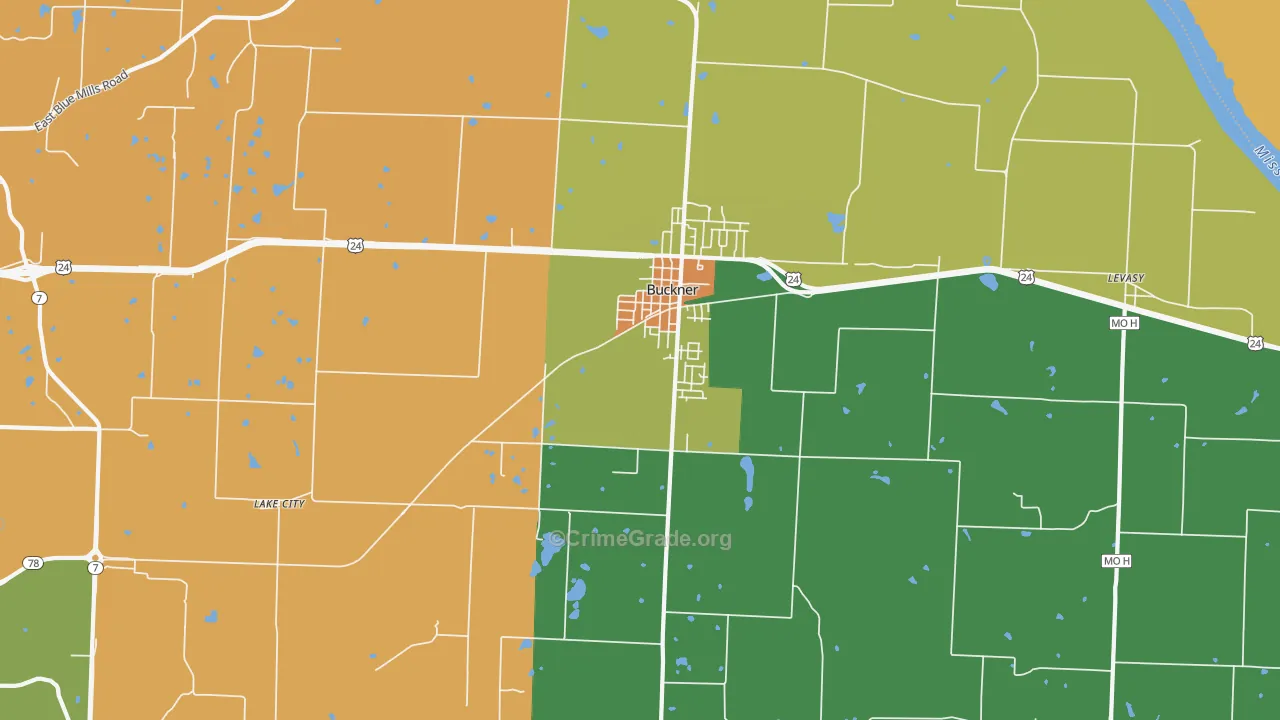 64016, MO Map of Theft Rates