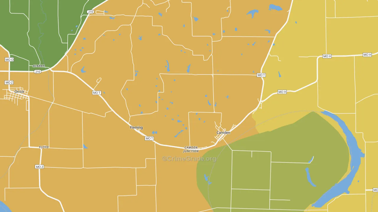 64017, MO Map of Theft Rates