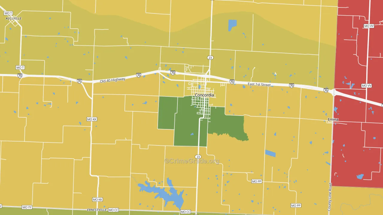 64020, MO Map of Theft Rates