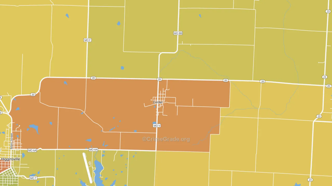 64021, MO Map of Theft Rates