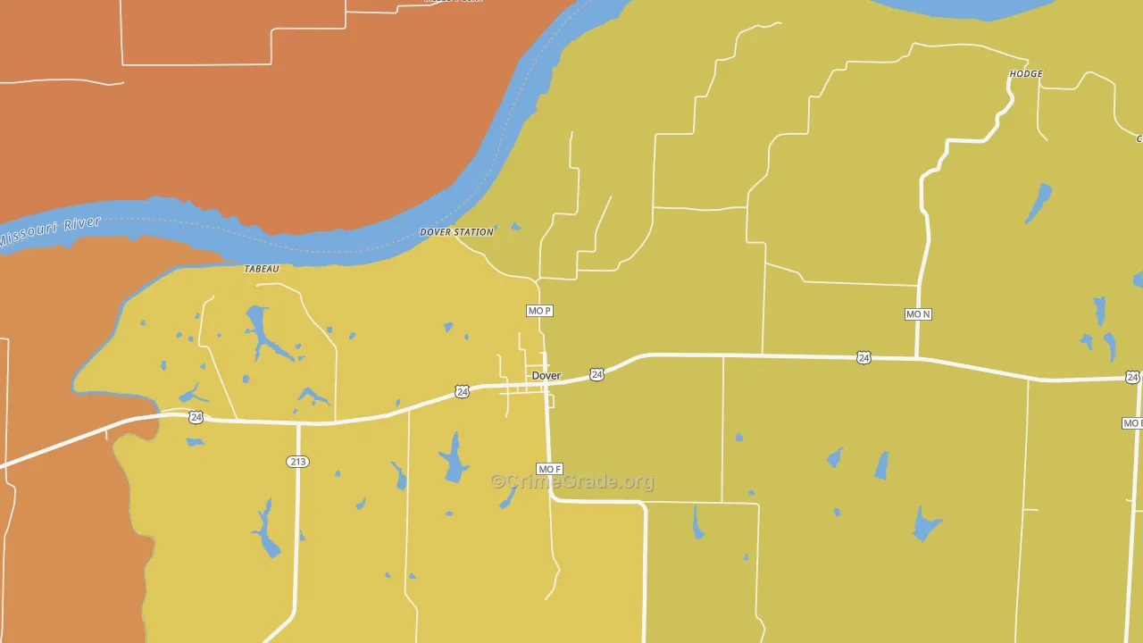 64022, MO Map of Theft Rates