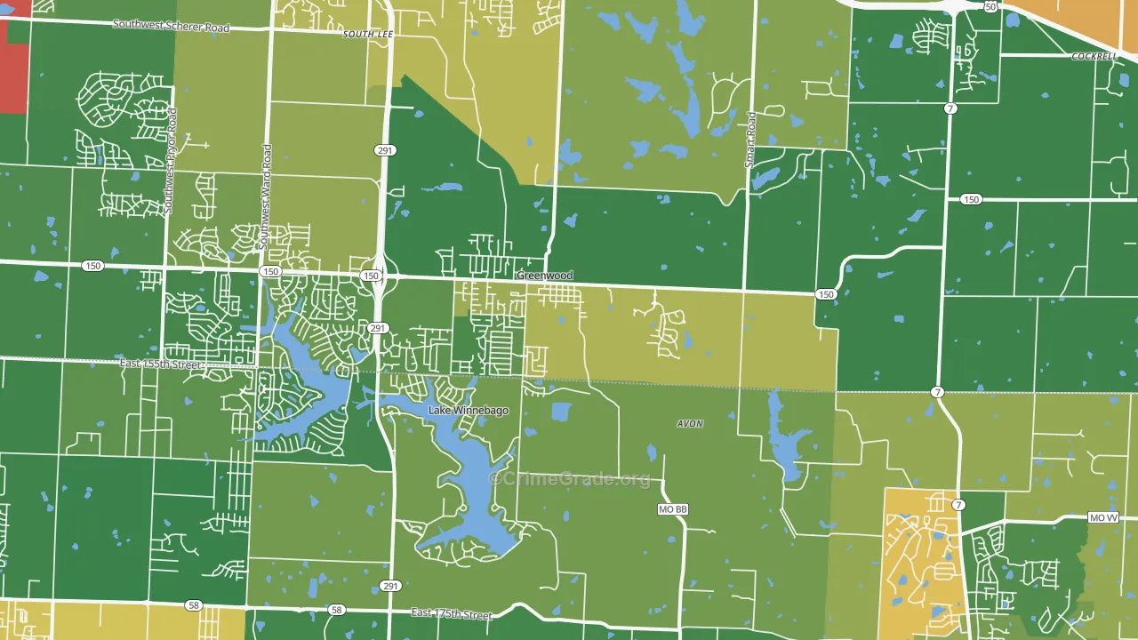64034, MO Map of Theft Rates