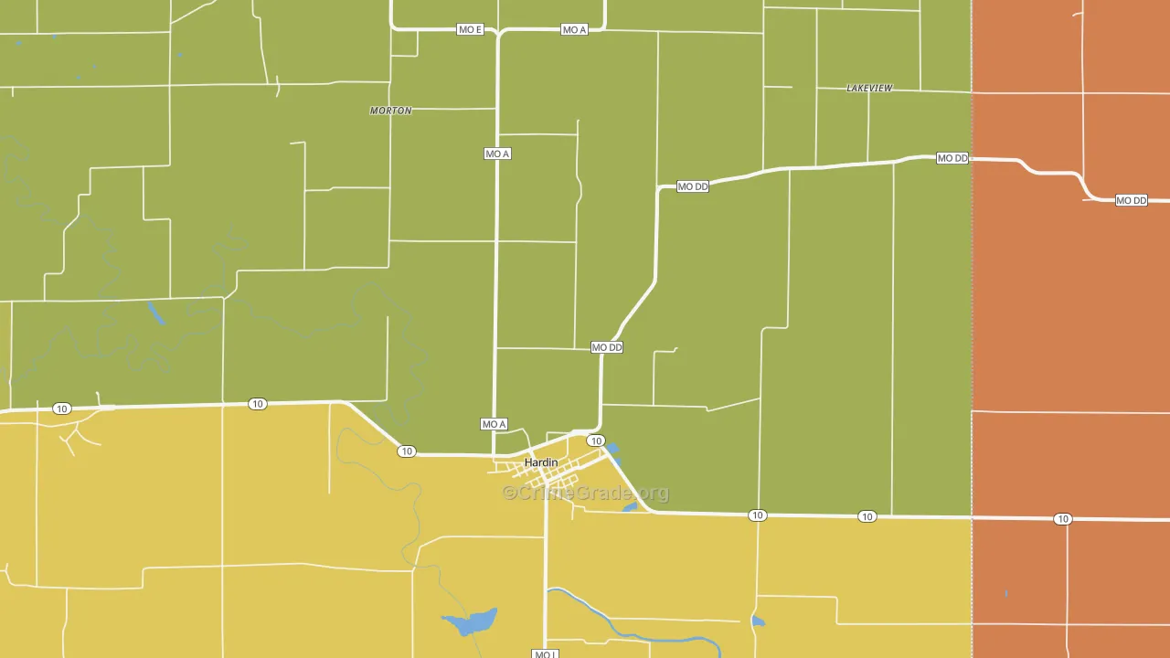 64035, MO Map of Theft Rates
