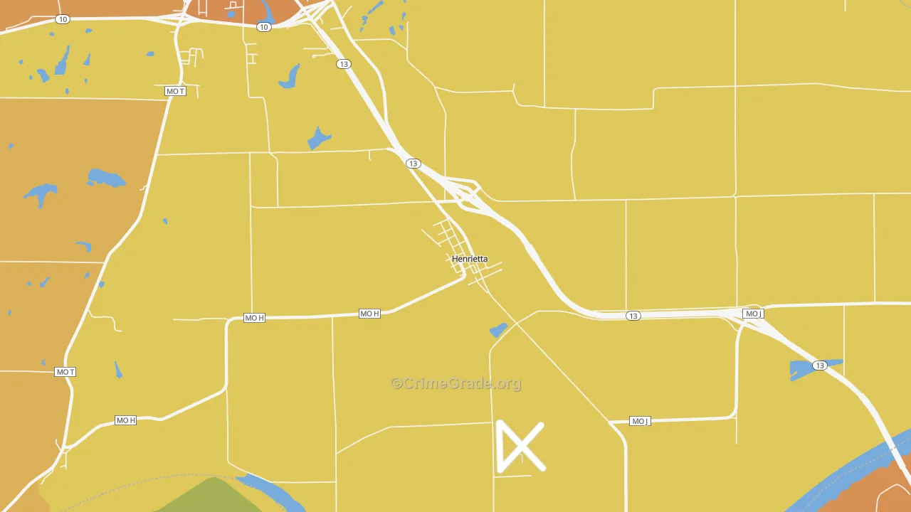 64036, MO Map of Theft Rates