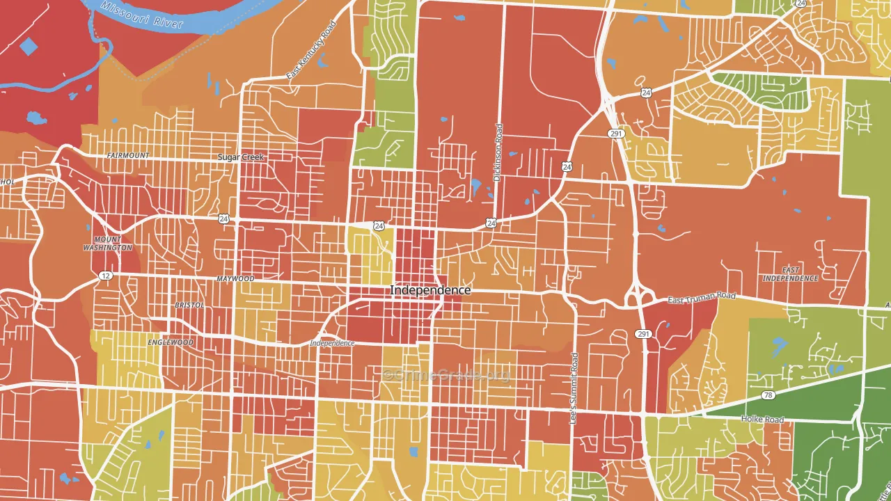 64050, MO Map of Theft Rates
