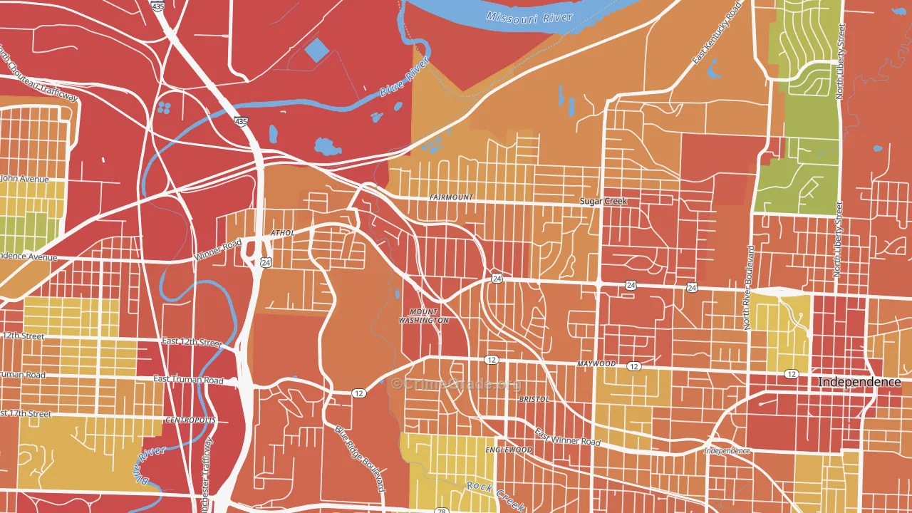 64053, MO Map of Theft Rates