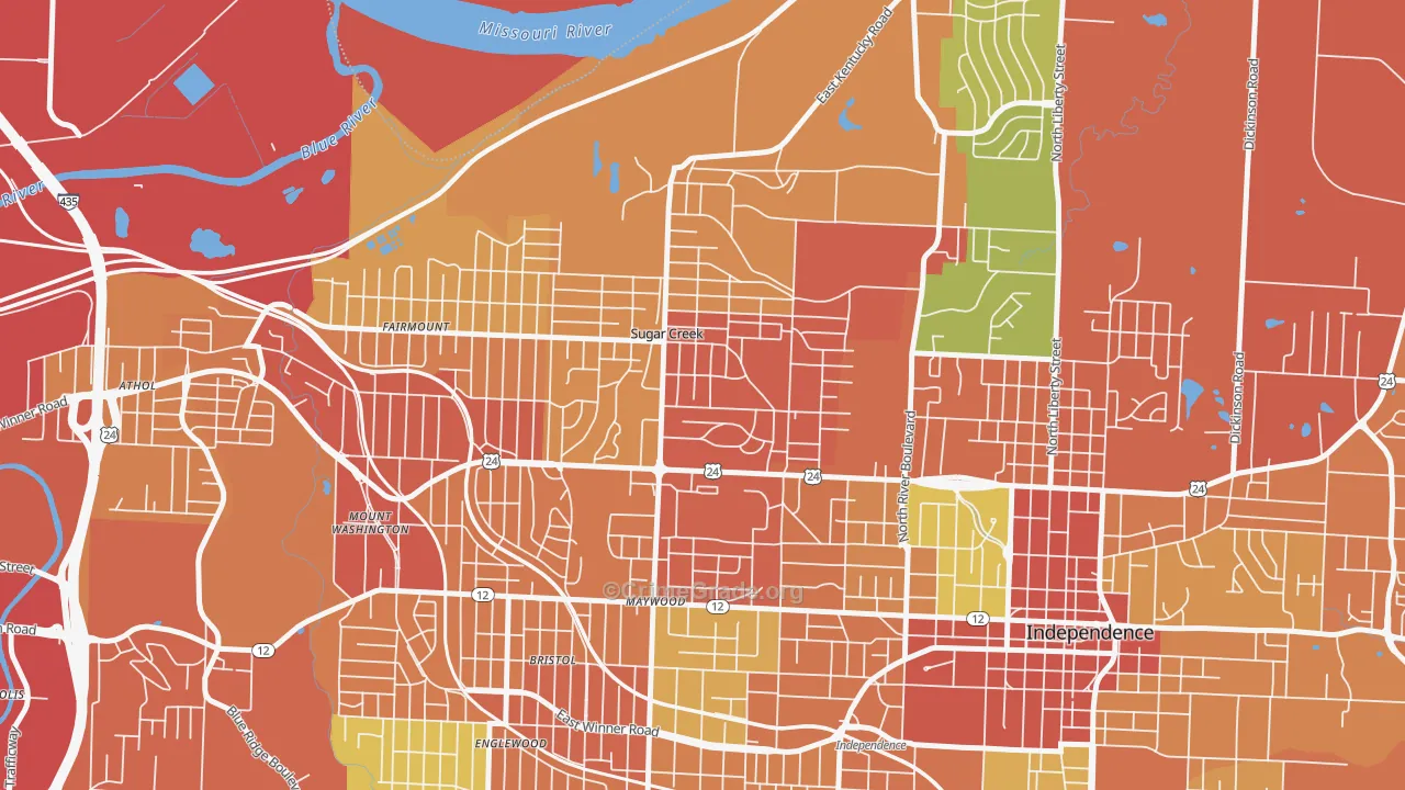 64054, MO Map of Theft Rates