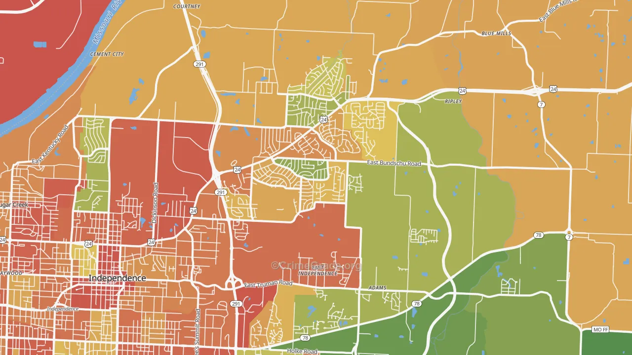 64056, MO Map of Theft Rates