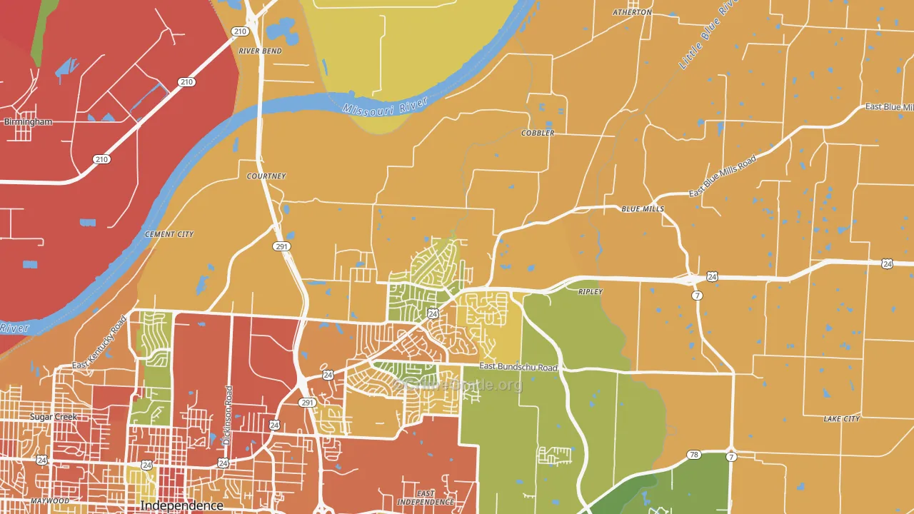64058, MO Map of Theft Rates
