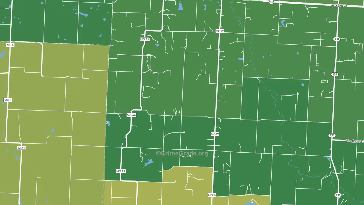64061, MO Map of Theft Rates