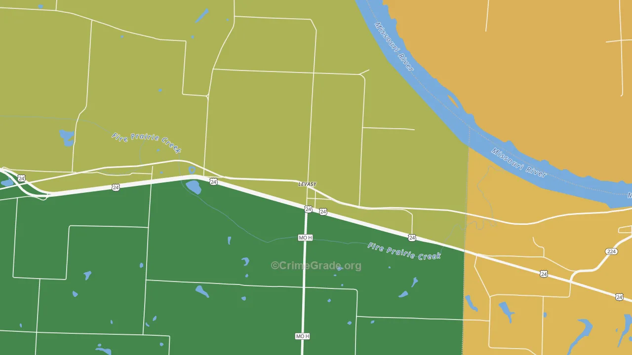 64066, MO Map of Theft Rates