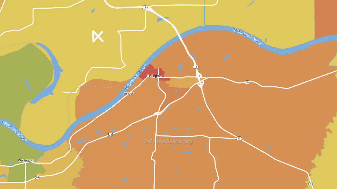 64067, MO Map of Theft Rates