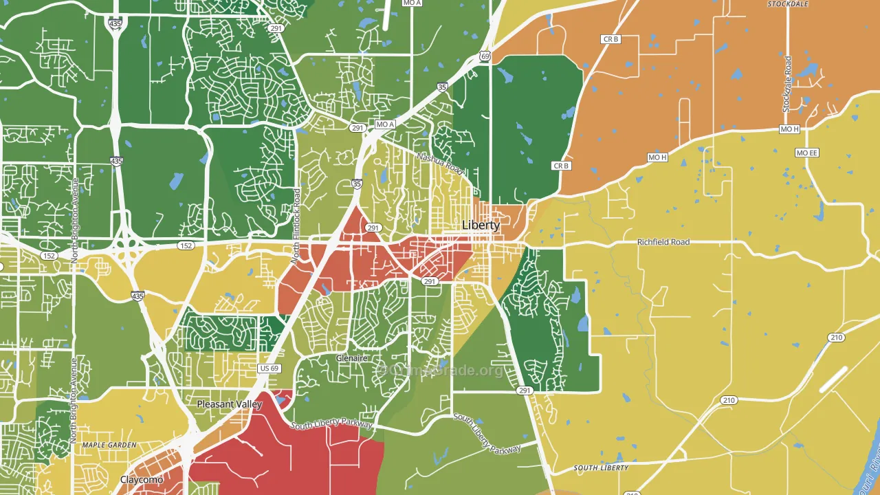 64068, MO Map of Theft Rates
