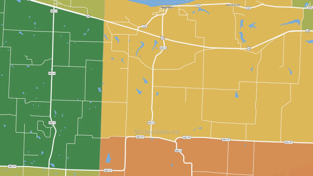 64074, MO Map of Theft Rates