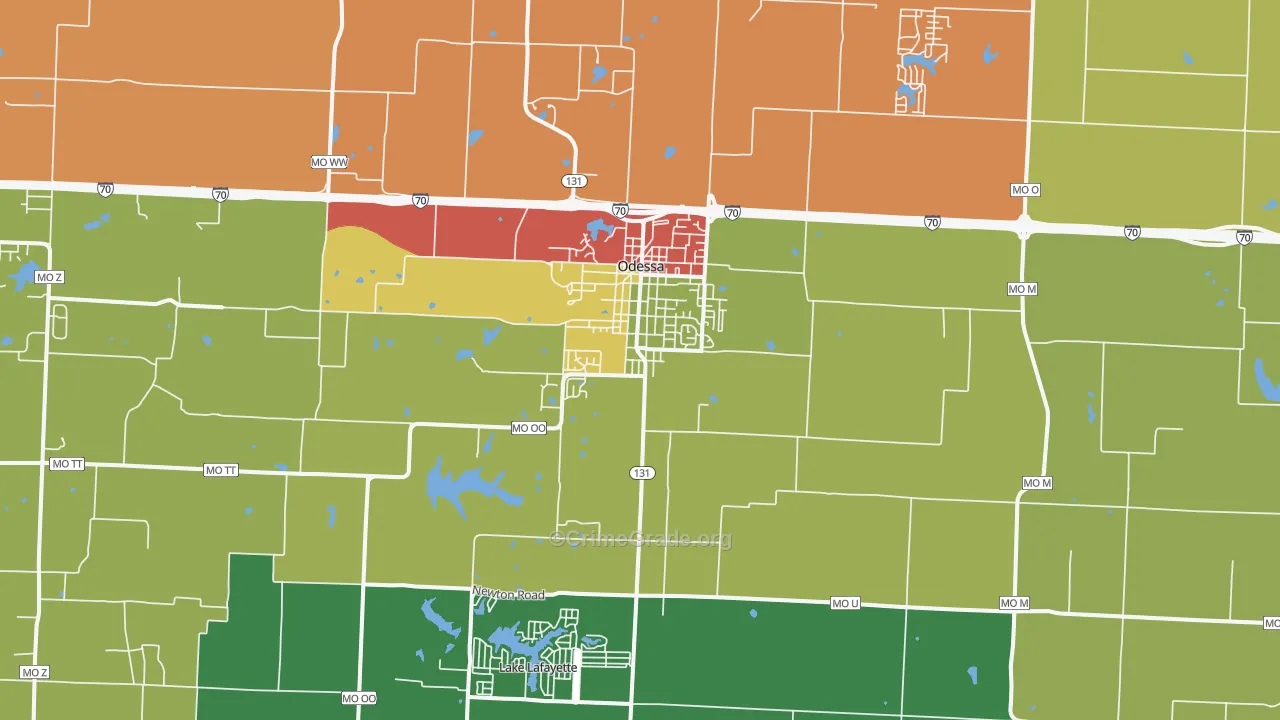 64076, MO Map of Theft Rates