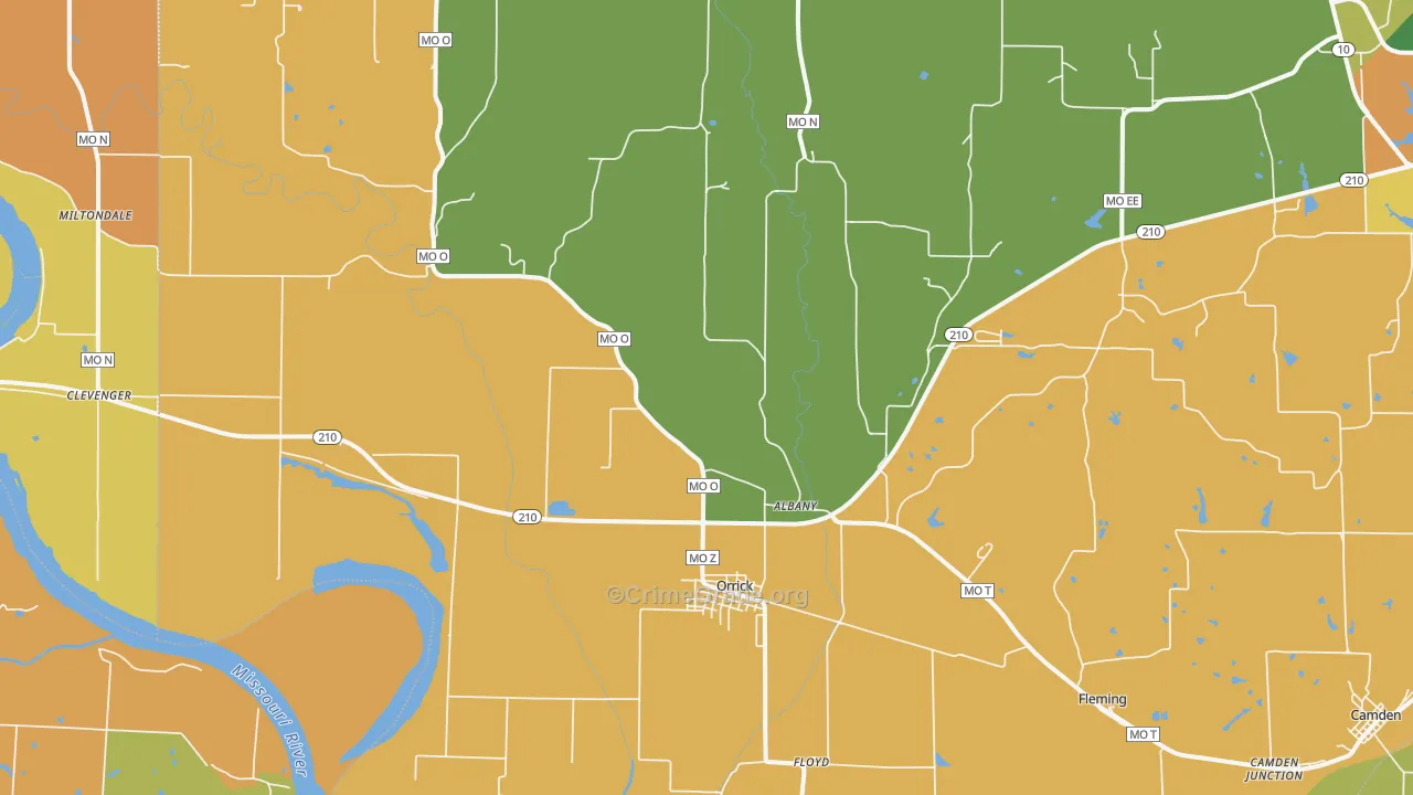 64077, MO Map of Theft Rates