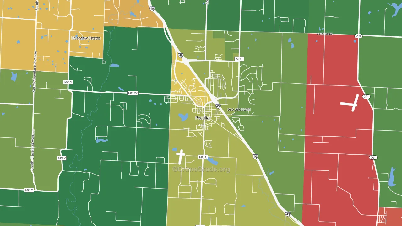 64078, MO Map of Theft Rates
