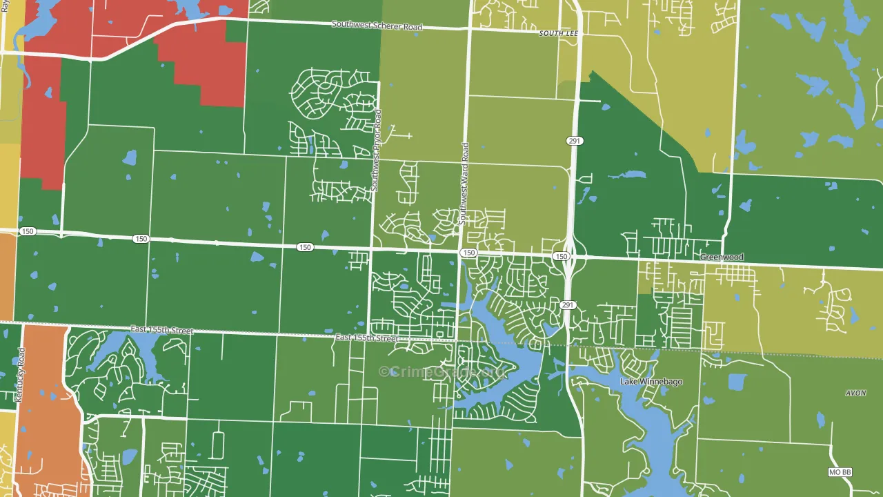 64082, MO Map of Theft Rates