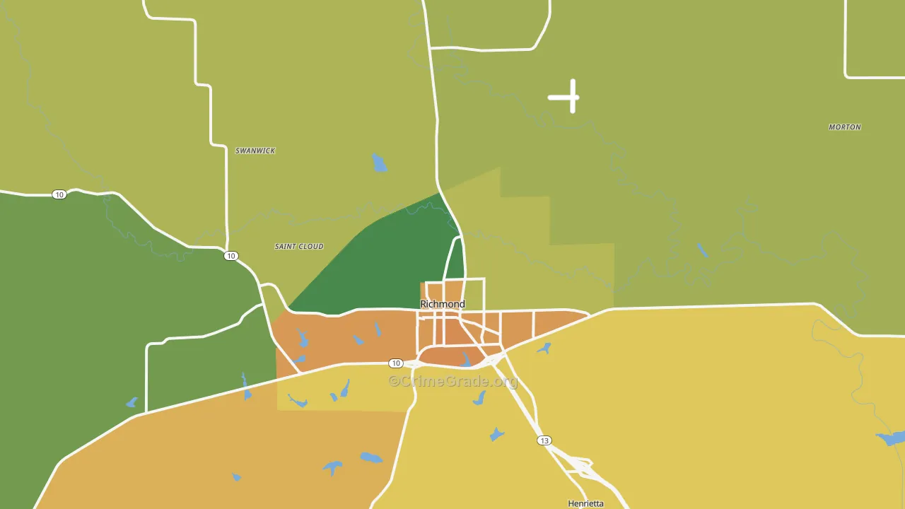 64085, MO Map of Theft Rates