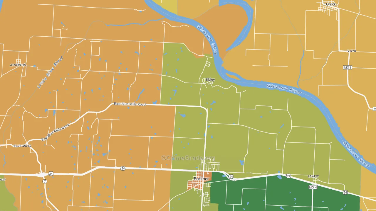 64088, MO Map of Theft Rates