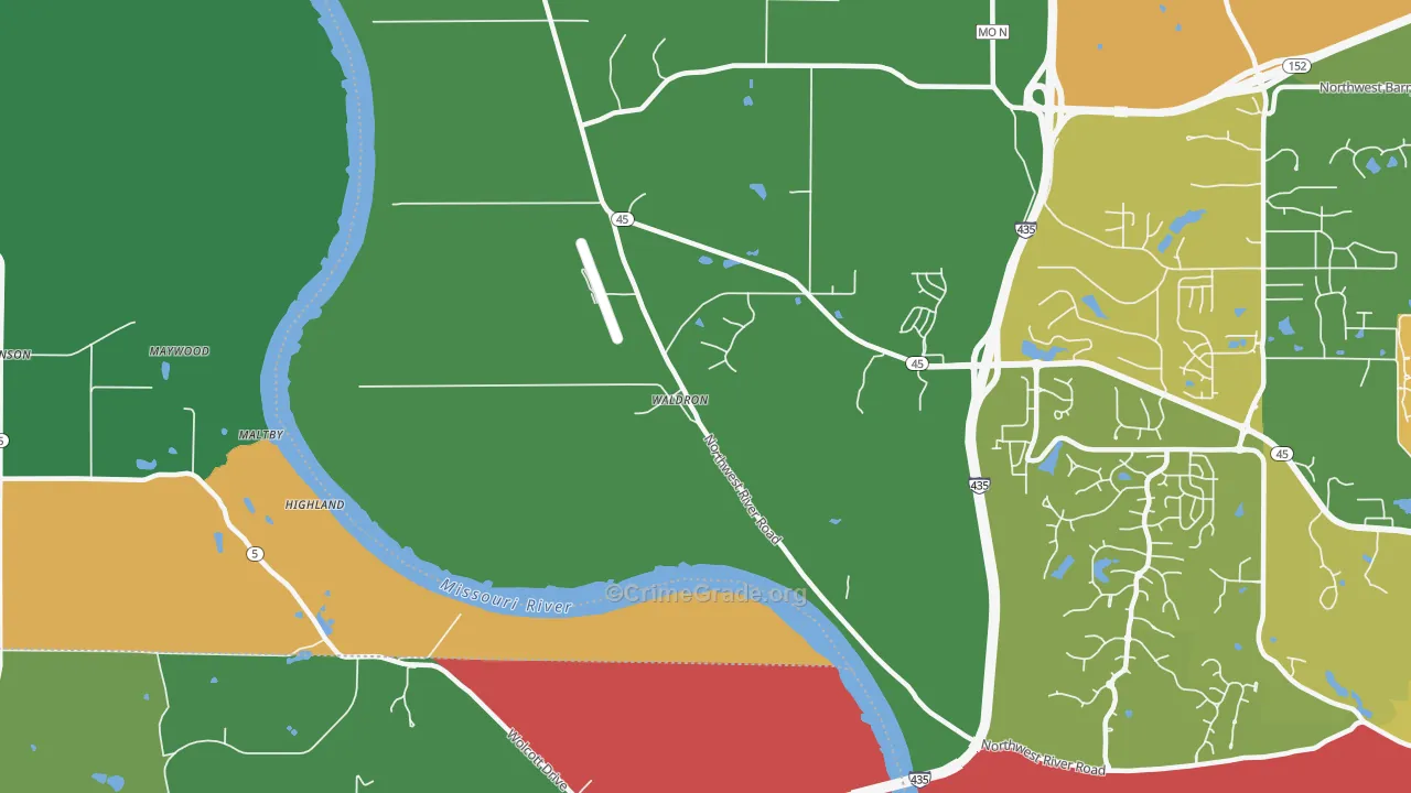 64092, MO Map of Theft Rates