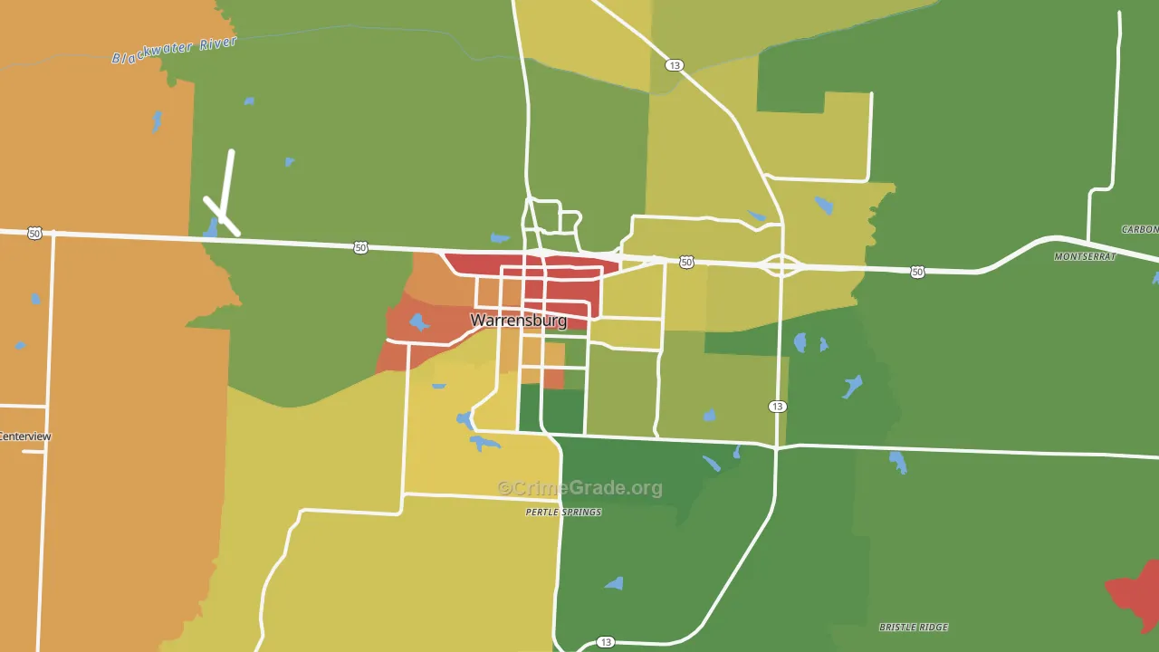 64093, MO Map of Theft Rates