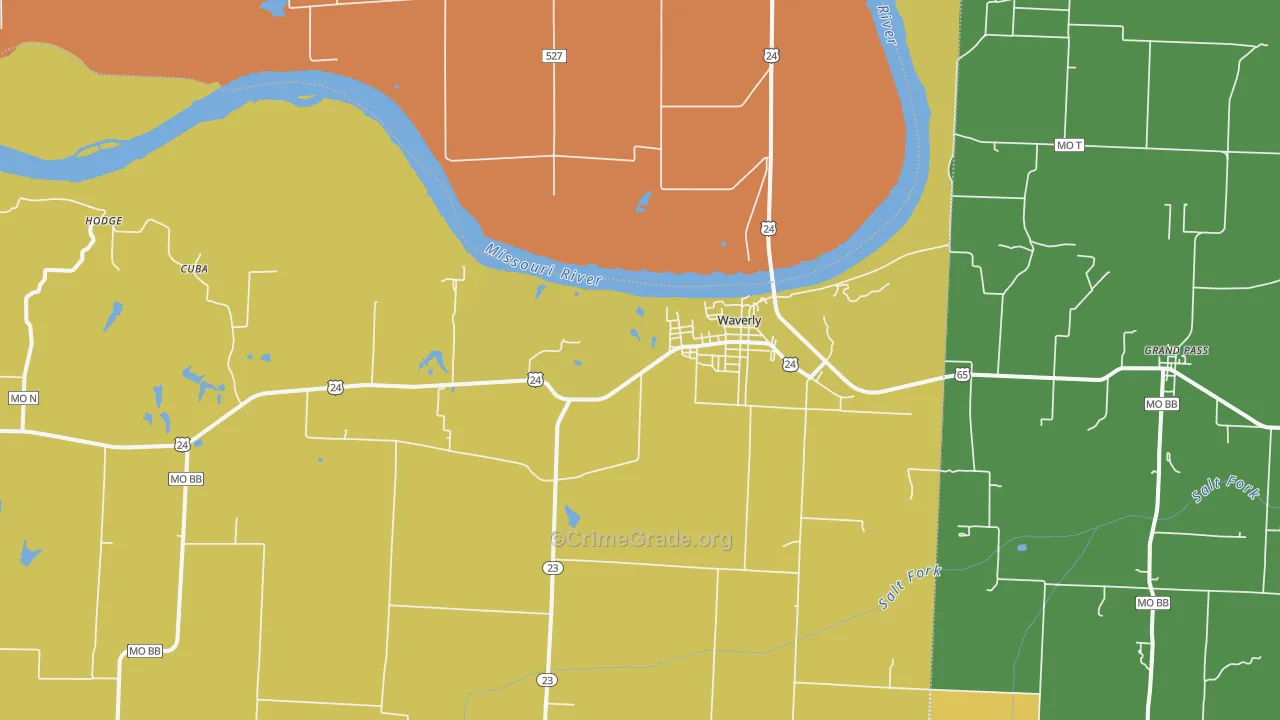 64096, MO Map of Theft Rates