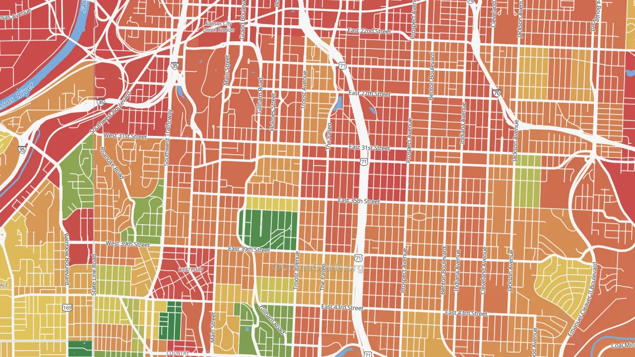 64109, MO Map of Theft Rates