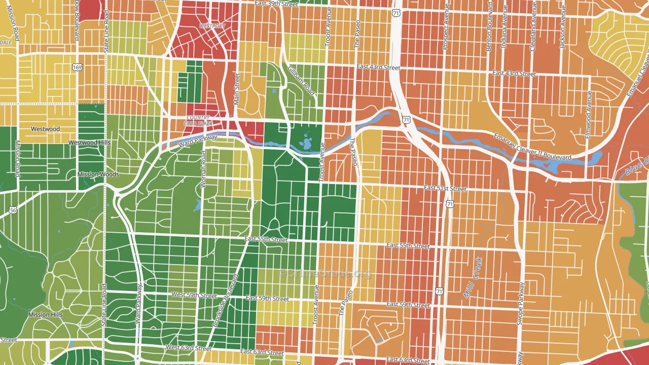 64110, MO Map of Theft Rates