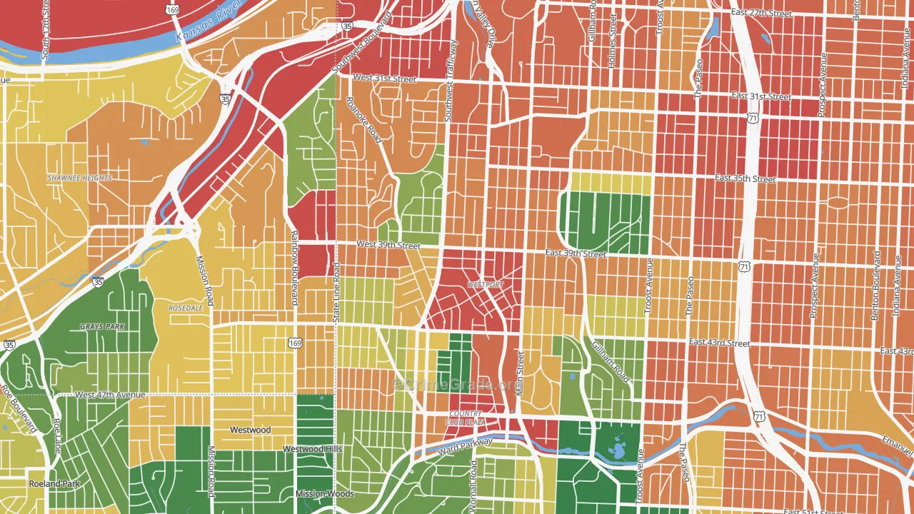 64111, MO Map of Theft Rates