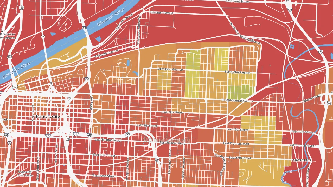 64124, MO Map of Theft Rates